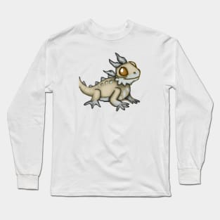Cute Bearded Dragon Drawing Long Sleeve T-Shirt